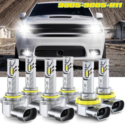 For Dodge Durango SXT Sport Utility 2016-2020 LED Headlight Fog Lights Bulbs Kit
