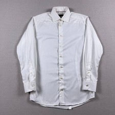 Eton Dress Shirt Mens 39-15.5 White Cotton Slim Fit Button Up Barrel Cuff