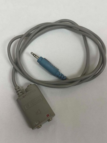 HP 5182-8887 Audio 3.5mm Jack Y Subwoofer Computer Speaker Splitter Cable, Gray