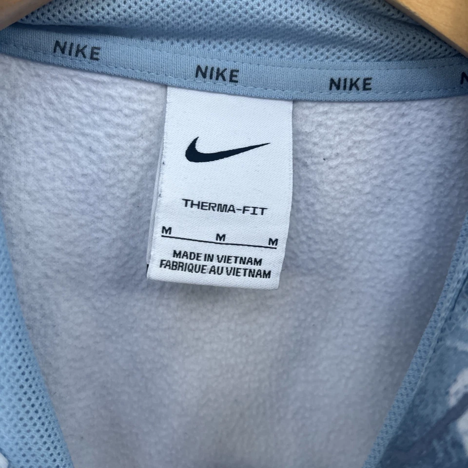 SUDADERA CON CAPUCHA NIKE THERMA FIT Leche/Azul TALLA M Mediana Foto 3 de 4