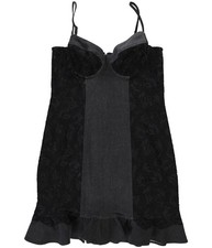 GUESS Womens Denim Lace Bustier Dress