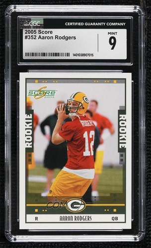 2005 Score Rookie Aaron Rodgers #352 CGC 9 Mint Rookie RC