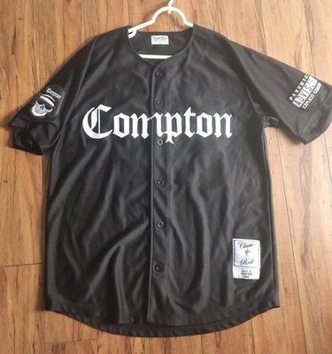 Classic Reels Compton Crusin' 64 Eazy-E 1987 Button-Front Jersey Black Men XL