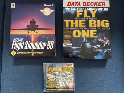 Microsoft MS FS Flight Simulator 98 PC BigBox mit Addons Big One EU Flughäfen
