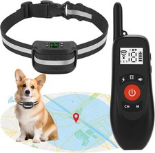 2-in-1 GPS wireless portable pet remote training collar electric pet dog fence