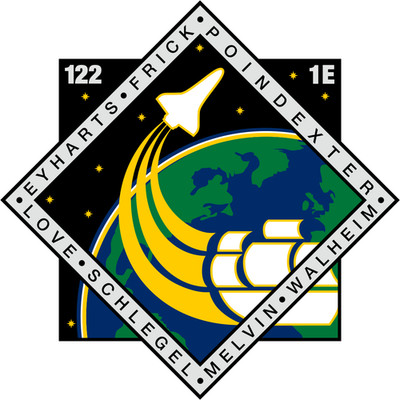 NASA STS-122 Mission Patch Sticker Decal Atlantis NASA Space Shuttle Mission