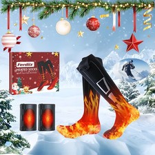 Heated Socks,Upgraded 75000mAh Rechargeable Heated Socks for Men Women Winter