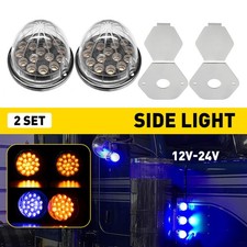 Watermelon LED Light Side Truck Marker Amber Lamp Blue Clear Universal w/Bracket