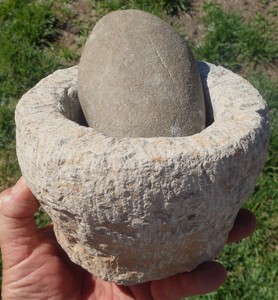 MORTAR & PESTLE, BURTON MOUND SITE, SANTA BARBARA, CALIFORNIA