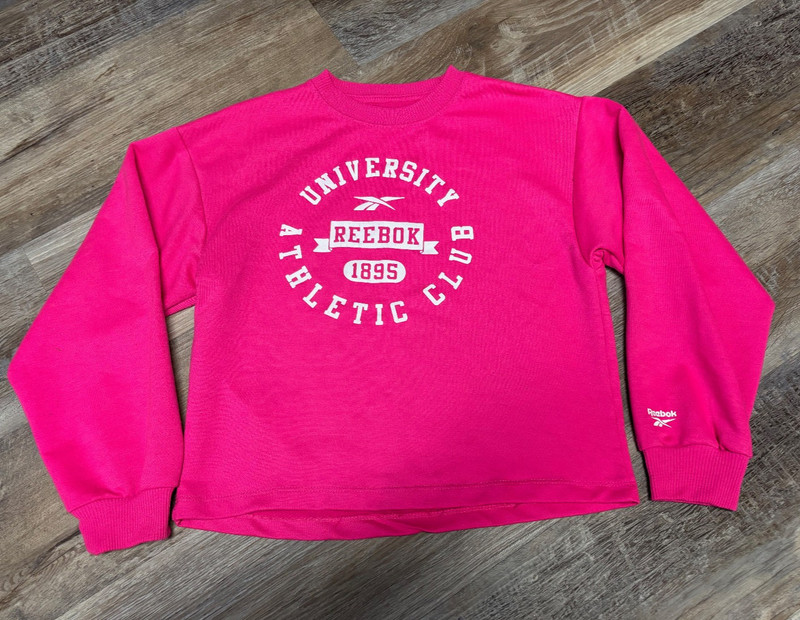 Bright Pink Reebok Sweatshirt-Girls Size 12