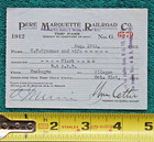 1912 Pere Marquette Railroad Trip Pass Muskegon to Allegan Railway Train Ticket — photo 1