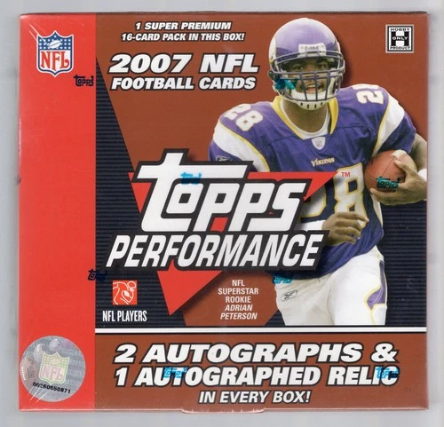2007 TOPPS PERFORMANCE NFL FOOTBALL FACTORY SEALED HOBBY BOX **3 AUTOS**