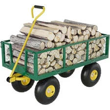 900 Lbs Garden Cart with 10inch Pneumatic Tires Yard Utility Cart Garden Wagon