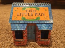 Vintage Fairy Tale World Three Little Pigs Playset Read and Play Portico