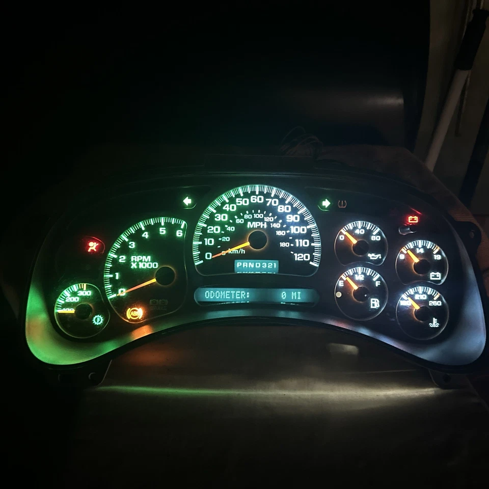 03-06 Chevy GMC Silverado Yukon Sierra Velocímetro Cluster Trans Temp OEM PROBADO Foto 2 de 4