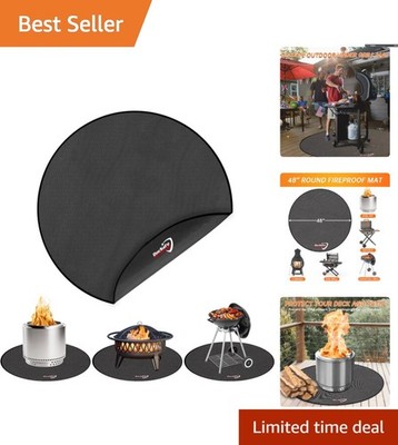 Durable 48  Fireproof Grill Mat - Non-Itchy, Waterproof Protection for Patios