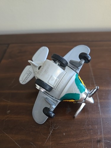 Toysmith Pull Back Sky Shark Propeller Plane Diecast Toy Silver - Picture 4 of 4