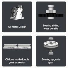 3D Printer Extruder Gear Kit Dual Gear Extruder Kit Good Compatibility Hardened