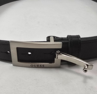 Guess Genuine Leather Size M Belt Women s Black Swing-pin G Logo Buckle RARE