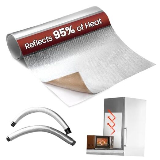 Heat Shield Automotive Aluminum Reflects 95% of 24" x 12" x 0.03" Silver