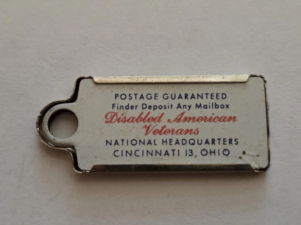 1958 Iowa DAV Tag Keychain License Plate 77 - 35981 - Image 2 of 2