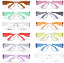 Hyline Anti-Fog Color Safety Glasses Variety, Impact Resistant, Polycarbonate, A
