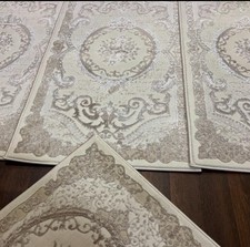 ROMANY GYPSY NON WASHABLE SET OF TOURER SIZE 67X110CM MATS-RUGS CREAM/CREAM X