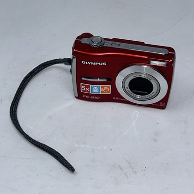 Olympus FE-310 8.0MP 5X Optical Zoom Digital Camera Red - For Parts Or Repair