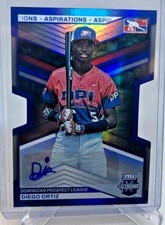 2023 Elite Extra Edition Aspirations DIEGO ORTIZ RC Blue Die-Cut AUTO 52/76 #182