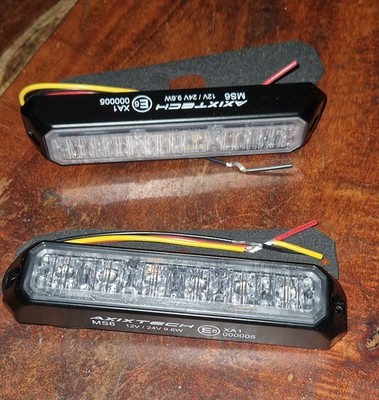 Axixtech Ms6 Original Stroboskop Warnleuchten 12/24 Brandneu (PAAR) GELB...