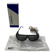 Vtg 1989 U.S. Safety Safety Glasses W Side Shields NOS Black/Dark Gray - USA