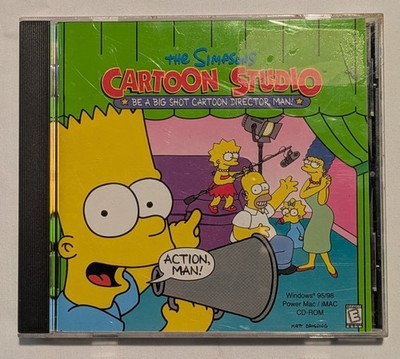The Simpsons Cartoon Studio CD-ROM PC Windows 95/98 Macintosh (1996) Clean Disc