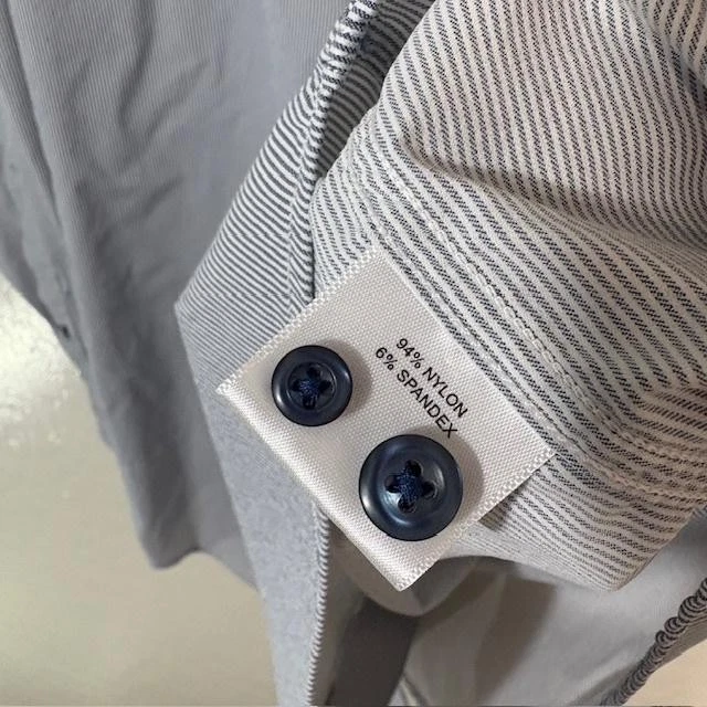 Camisa Peter Millar Para Hombre Grande Azul Blanco Rayas Abotonada Verano Comodidad Foto 4 de 4