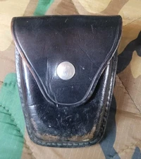 Jaypee Black Leather Vintage Handcuff Case