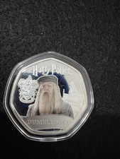 Harry Potter Dumbledore Silver Plated Coin In Capsule