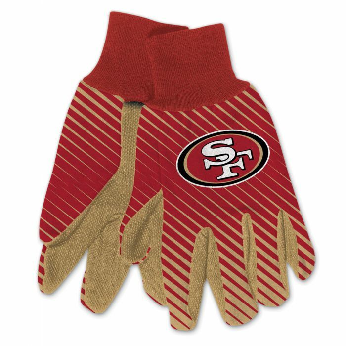 SAN FRANCISCO 49ERS ADULT TWO TONE SPORT UTILITY GLOVES NEW LICENSED