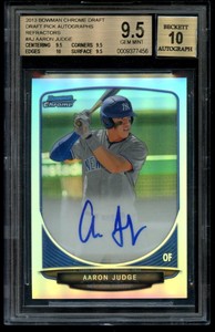 2013-Bowman-Chrome-Aaron-Judge-Rookie-Refractor-BGS-9-5-Auto-10-NY-Yankees-RC