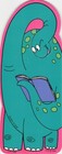 Vintage 1992 Cartoon Dinosaur Brontosaurus 6x2.5 in Bookmark