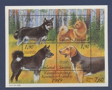 FINLAND - Scott 794 - MNH S/S - Dogs 1989 --a