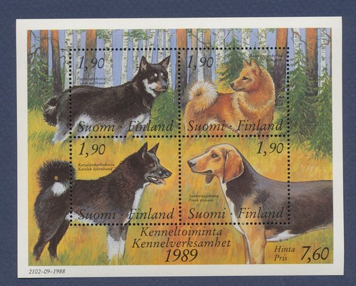 FINNLAND - Scott 794 - MNH S/S - Dogs 1989 --a