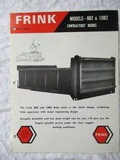 Frink 8B2 10B2 Truck Bodies Snowplow Removal Specification Sheet Brochure