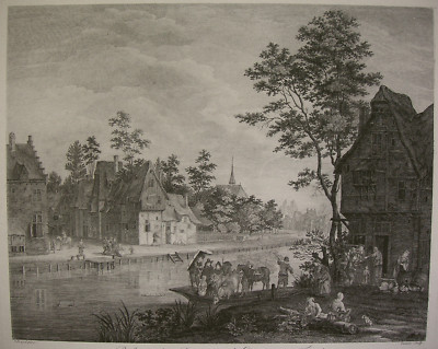 JAN I BRUEGHEL `PASSAGE DU BACQ SUR L'ESCAUT EN FLANDRE´ OZANNE, N. 6, ~1820