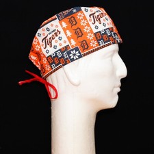 Detroit Tigers Christmas Theme Scrub Hat