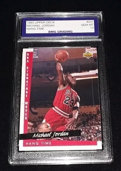 1993 UPPER DECK SIGNATURE MOVES HANG TIME MICHAEL JORDAN 237 GEM