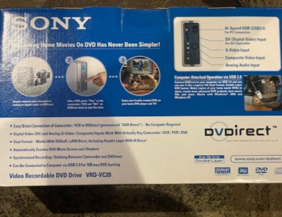 SONY Video Recordable DVD Drive VRD-VC20 DVDirect VCR to DVD