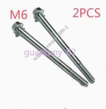 2pc M6 x 10-210mm carbon steel Screws Bolts 1.0 Pitch Flange Head Cap