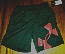 NEW Under Armour sz 3T elastic waist shorts baby boy black red drawstring