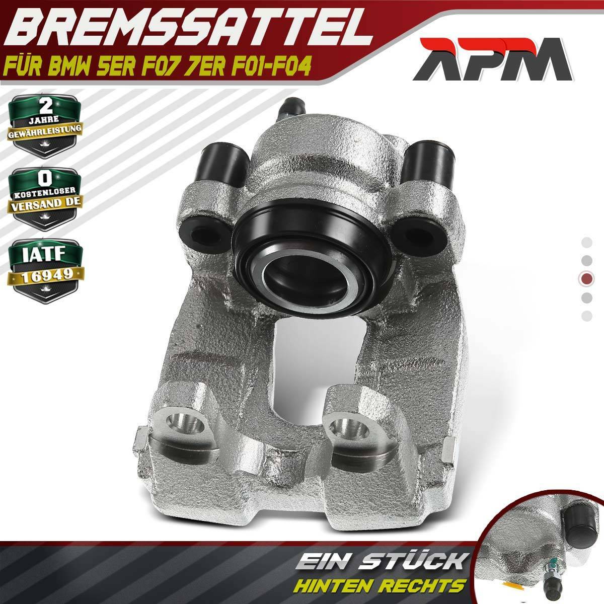 Frankberg Bremssattel 2x Hinten - Kompatibel Mit BMW 5er F07 7er F01 F02 F03 F04