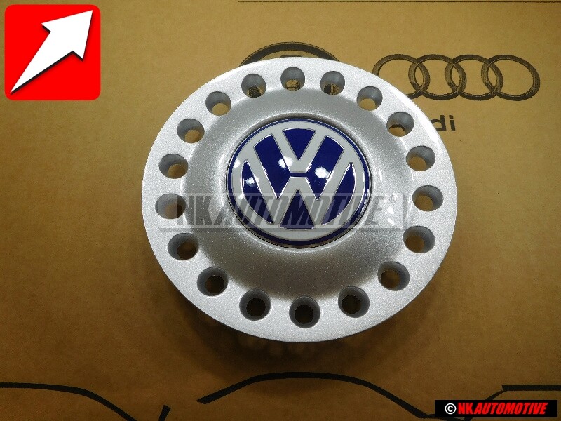 Genuine VW New Beetle Center Hub Sliver Blue Cap - 1C0601149D GTT