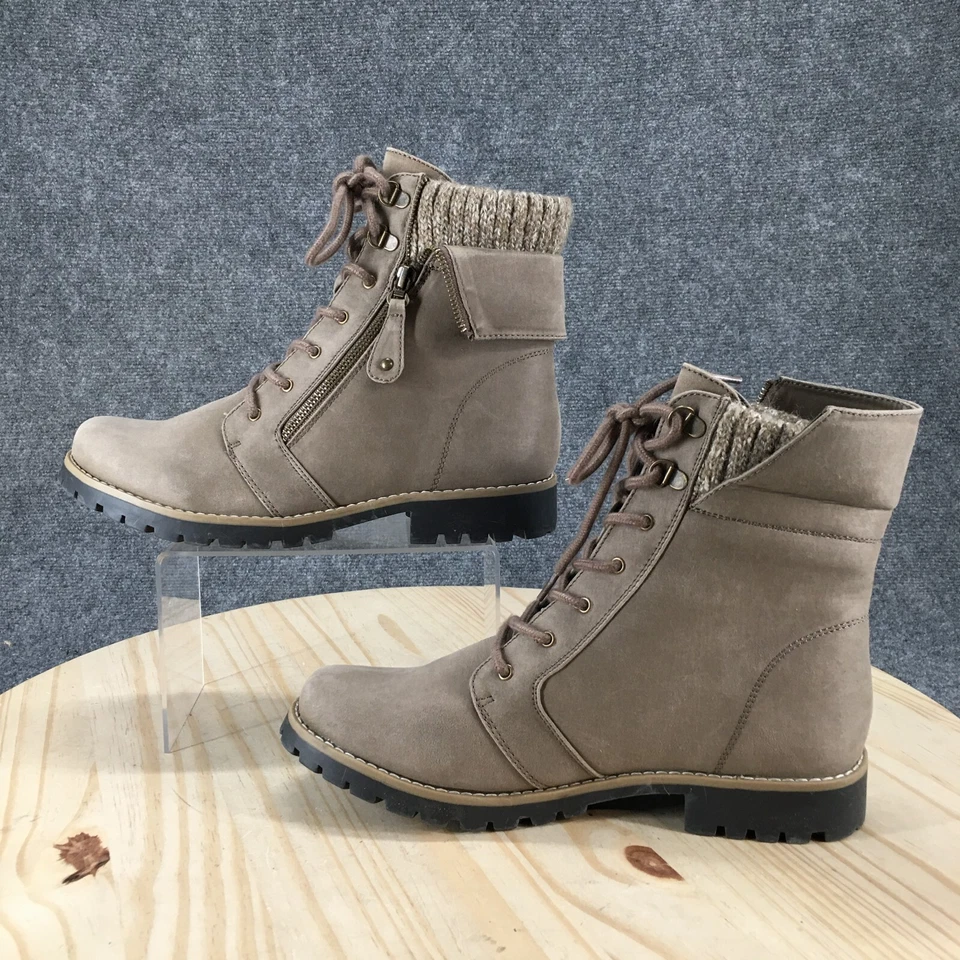 Botas de montaña Cliffs by White para mujer 10 M botín pembroke beige cómodo Foto 2 de 4
